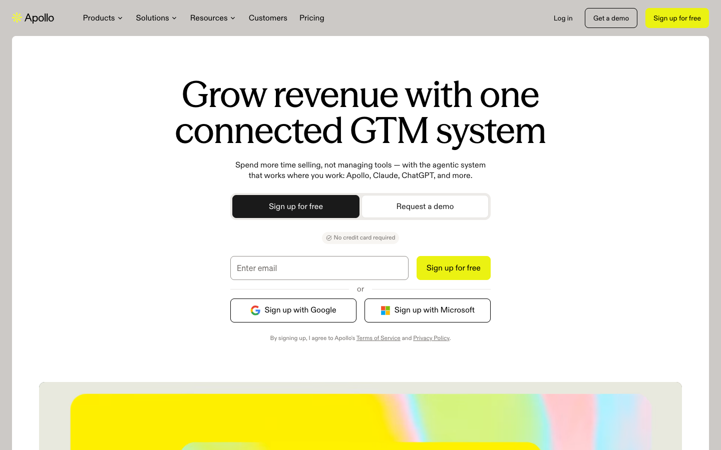 Screenshot of Apollo.io