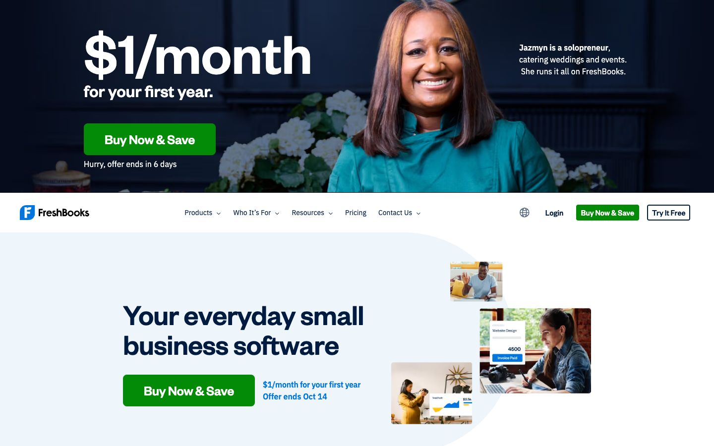 Screenshot of FreshBooks