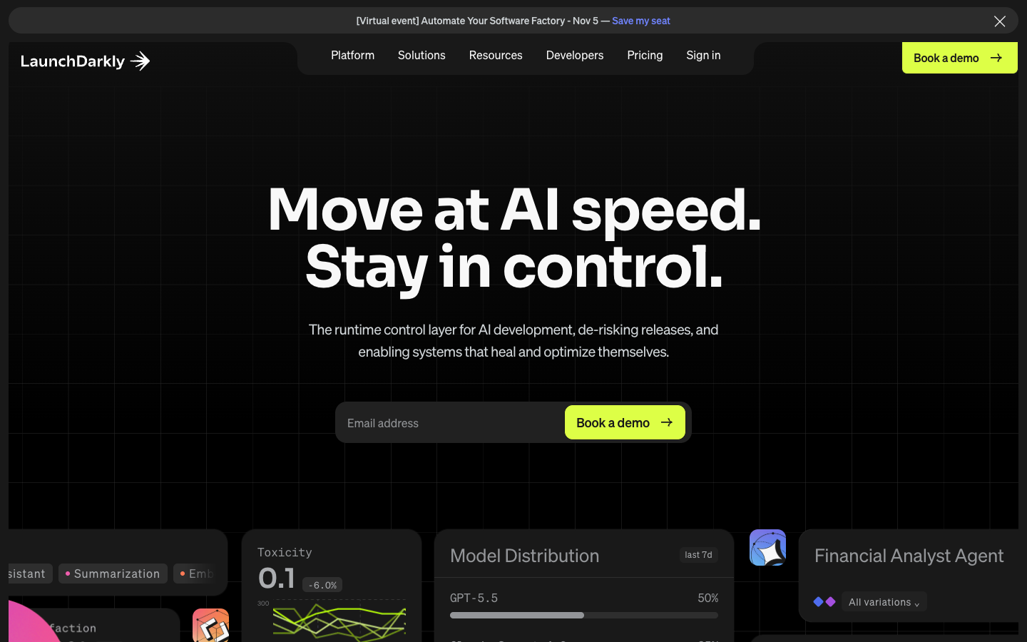 Screenshot of LaunchDarkly