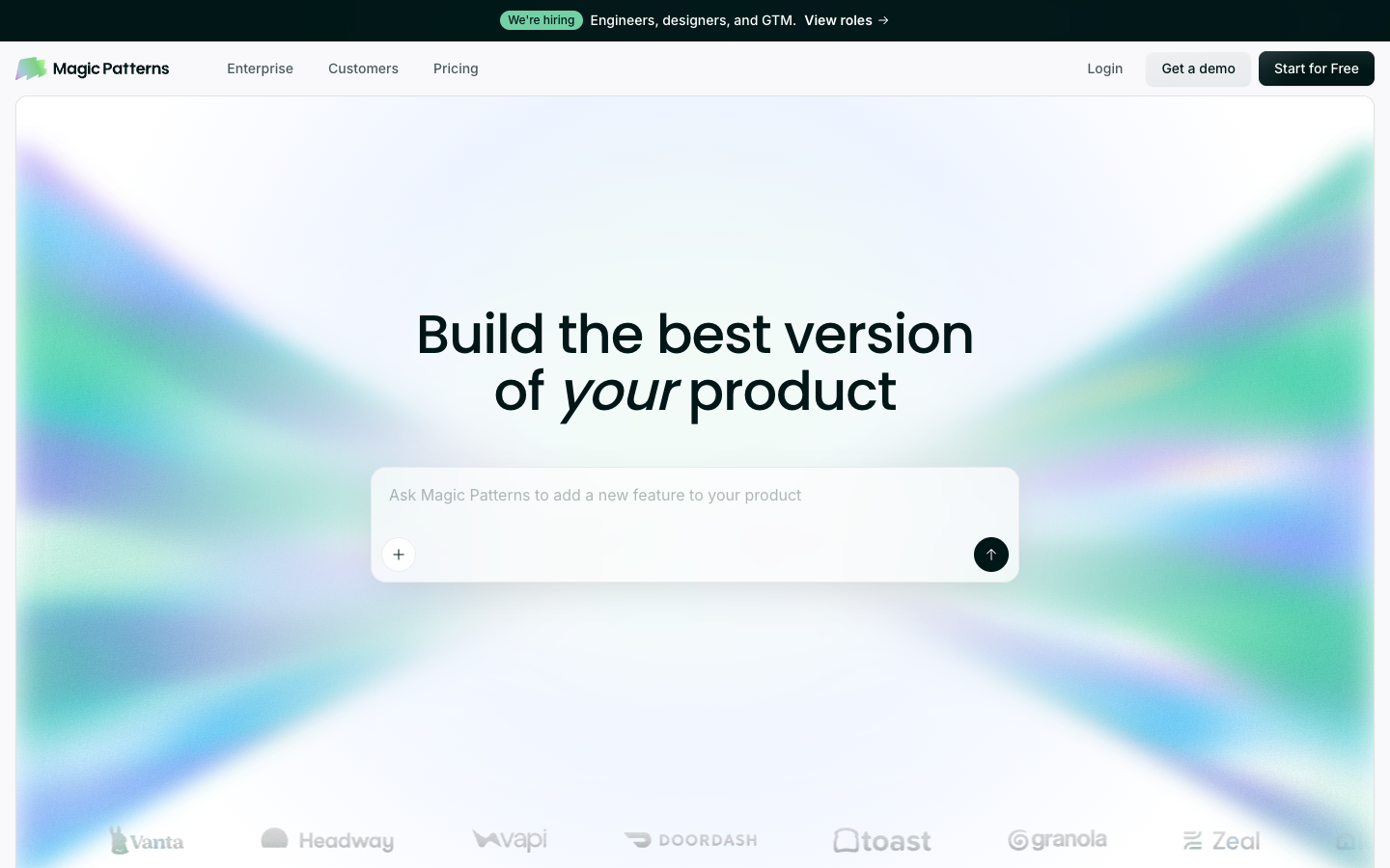 Screenshot of Magic Patterns