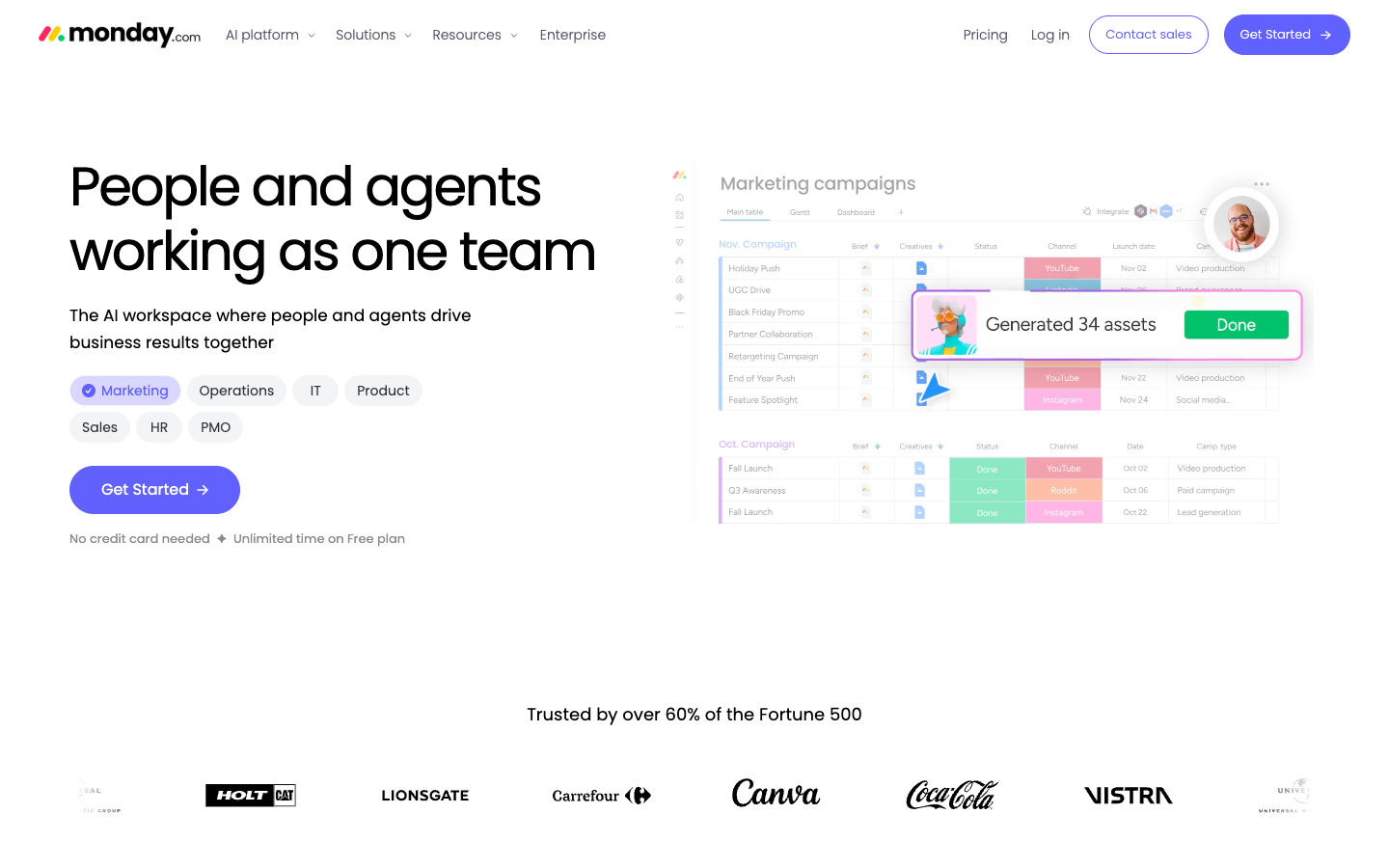 Screenshot of monday.com