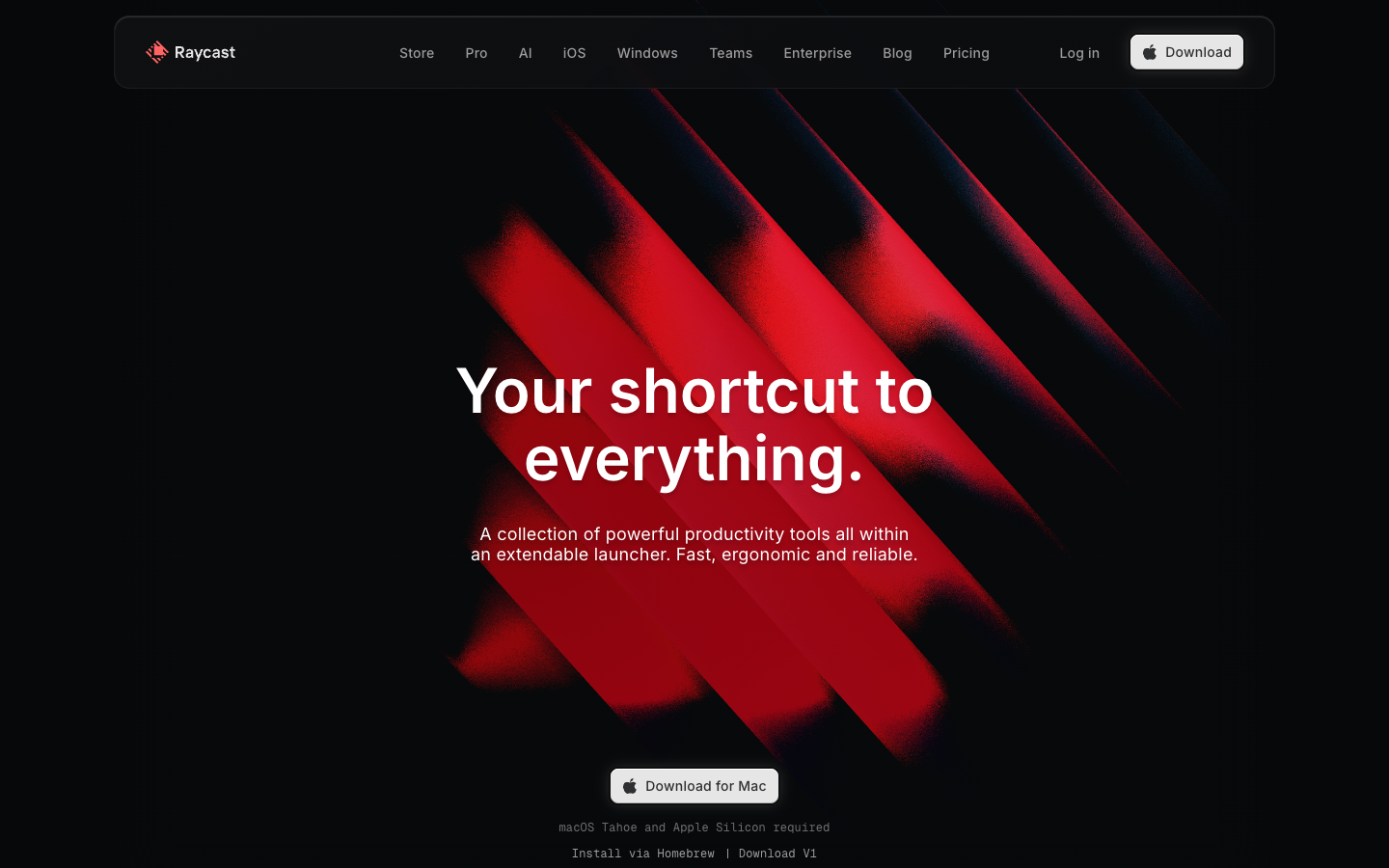 Screenshot of Raycast